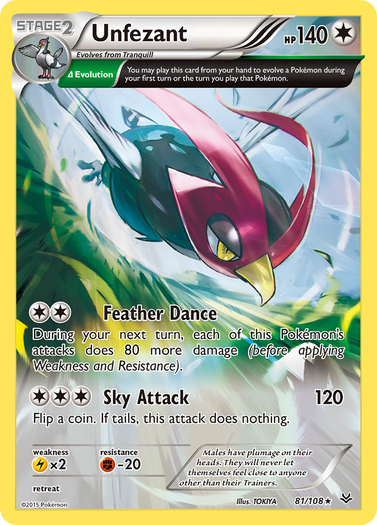 Unfezant (81/108) [XY: Roaring Skies] | Amazing Games TCG