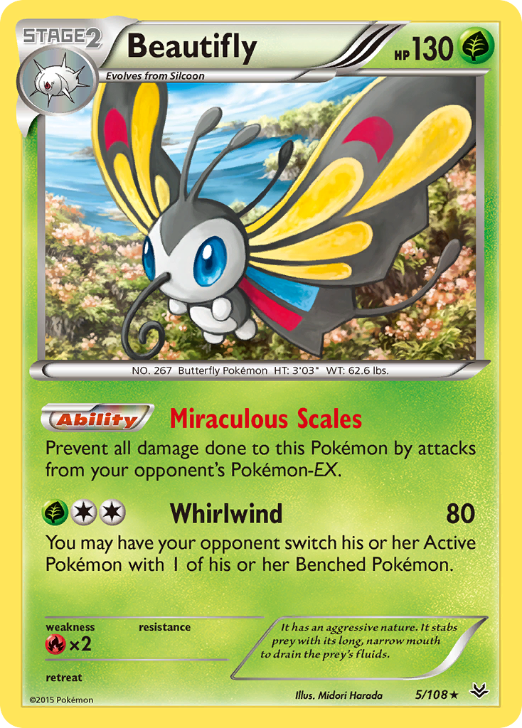 Beautifly (5/108) [XY: Roaring Skies] | Amazing Games TCG