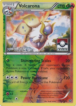 Volcarona (15/114) (League Promo 2nd Place) [XY: Steam Siege] | Amazing Games TCG