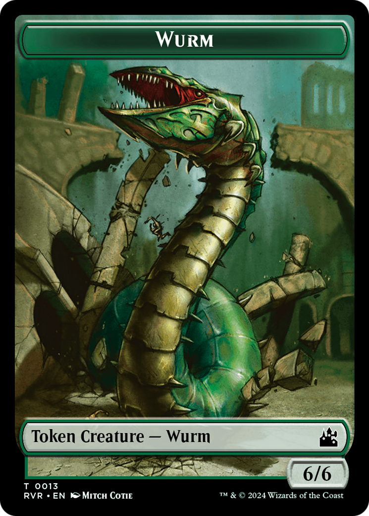 Saproling // Wurm Double-Sided Token [Ravnica Remastered Tokens] | Amazing Games TCG