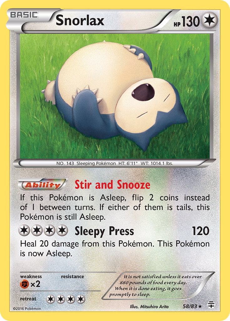 Snorlax (58/83) [XY: Generations] | Amazing Games TCG