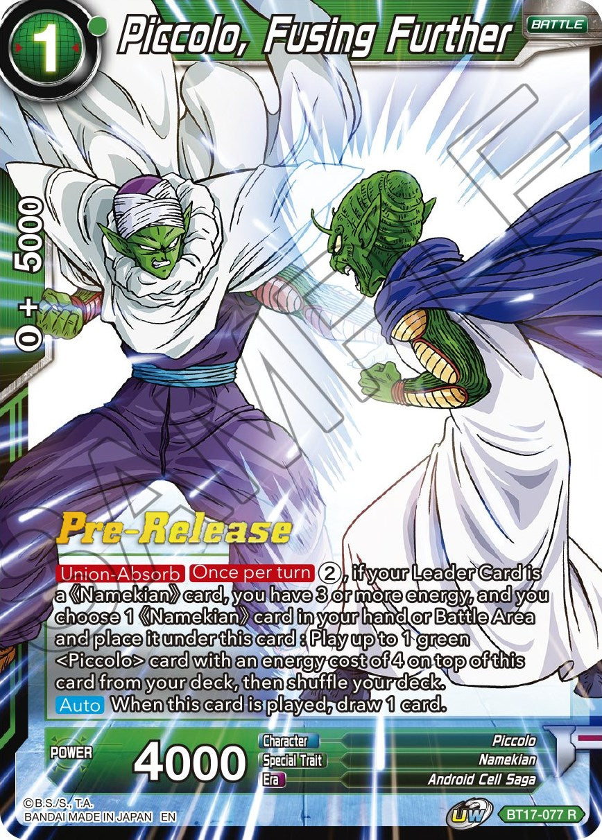 Piccolo, Fusing Further (BT17-077) [Ultimate Squad Prerelease Promos] | Amazing Games TCG