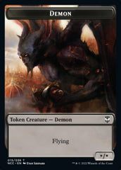 Demon // Copy Double-sided Token [Streets of New Capenna Commander Tokens] | Amazing Games TCG