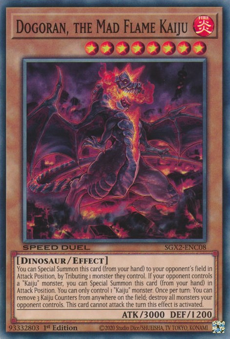 Dogoran, the Mad Flame Kaiju [SGX2-ENC08] Secret Rare | Amazing Games TCG