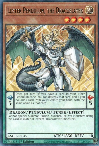 Luster Pendulum, the Dracoslayer (Rare) [ANGU-EN045] Rare | Amazing Games TCG