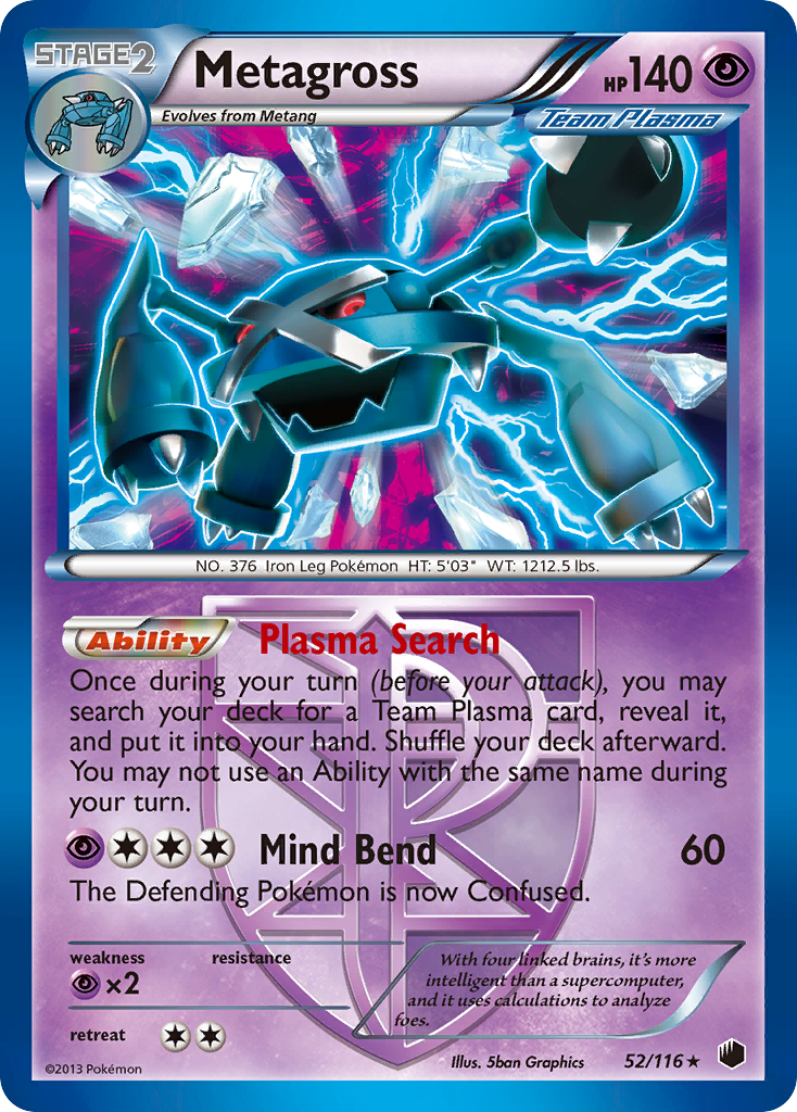 Metagross (52/116) [Black & White: Plasma Freeze] | Amazing Games TCG