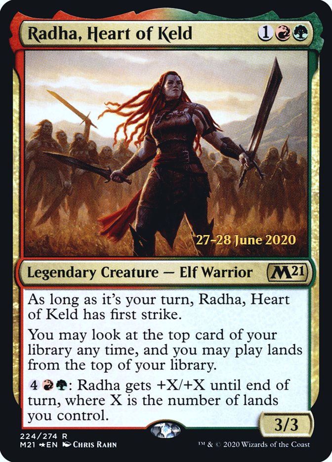 Radha, Heart of Keld  [Core Set 2021 Prerelease Promos] | Amazing Games TCG