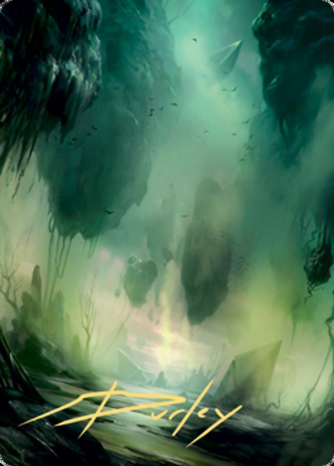 Swamp 1 Art Card (Gold-Stamped Signature) [Zendikar Rising Art Series] | Amazing Games TCG