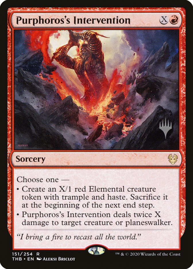 Purphoros's Intervention (Promo Pack) [Theros Beyond Death Promos] | Amazing Games TCG