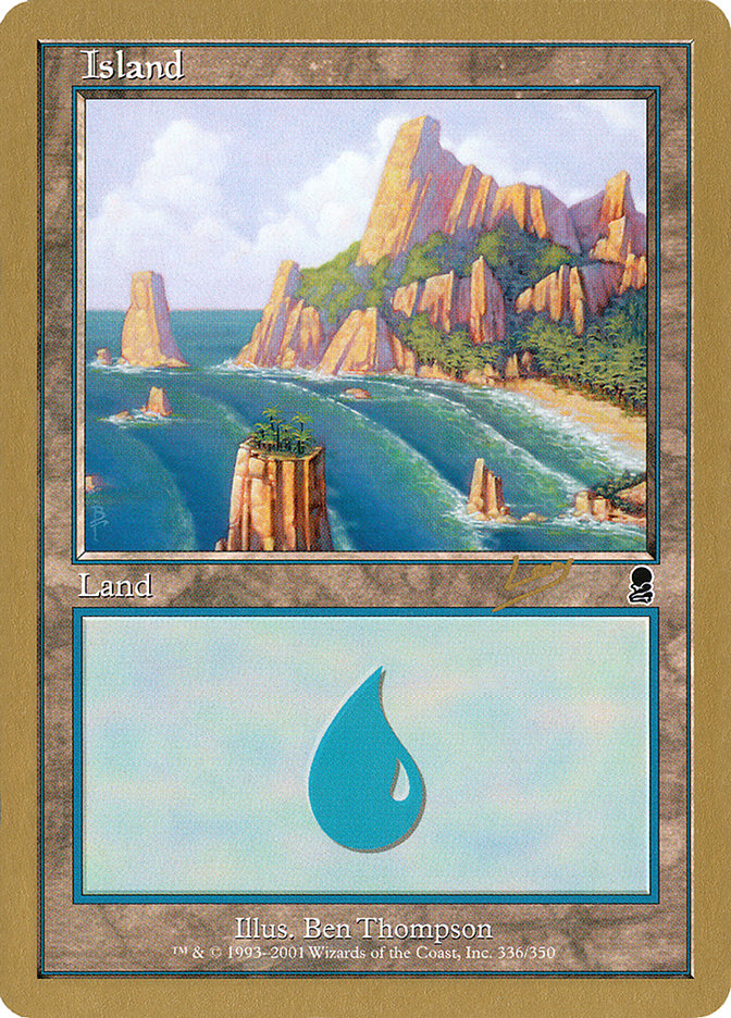 Island (rl336a) (Raphael Levy) [World Championship Decks 2002] | Amazing Games TCG