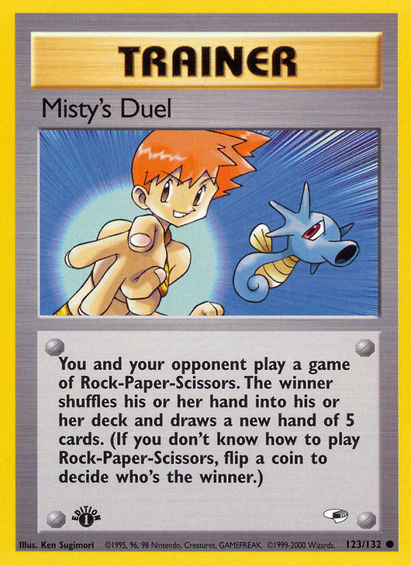 Misty's Duel (123/132) [Gym Heroes 1st Edition] | Amazing Games TCG