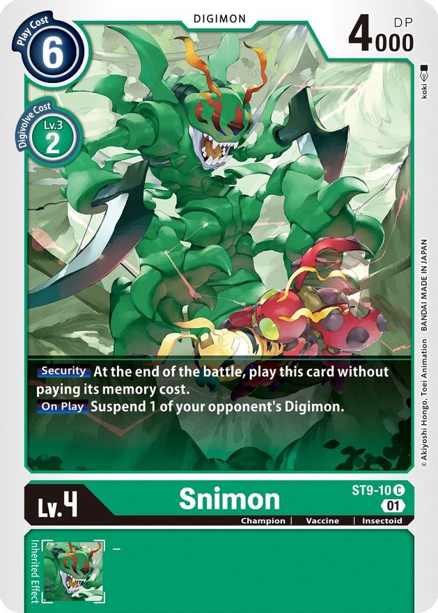 Snimon [ST9-10] [Starter Deck: Ultimate Ancient Dragon] | Amazing Games TCG