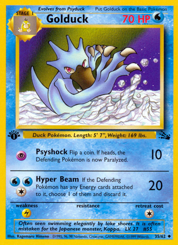Golduck (35/62) [Fossil 1st Edition] | Amazing Games TCG