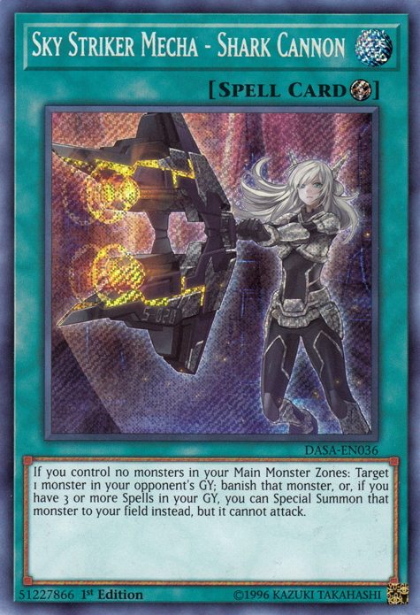 Sky Striker Mecha - Shark Cannon [DASA-EN036] Secret Rare | Amazing Games TCG