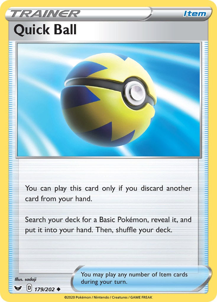 Quick Ball (179/202) [Sword & Shield: Base Set] | Amazing Games TCG