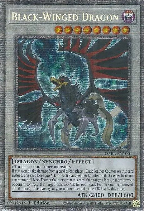 Black-Winged Dragon [DABL-EN100] Starlight Rare | Amazing Games TCG