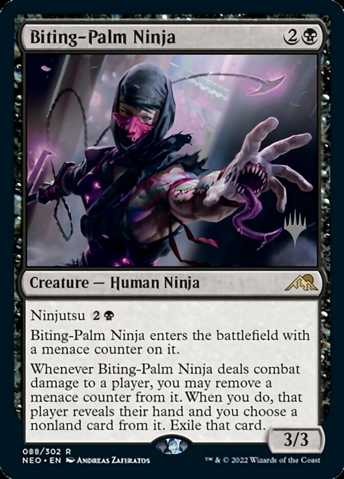 Biting-Palm Ninja (Promo Pack) [Kamigawa: Neon Dynasty Promos] | Amazing Games TCG