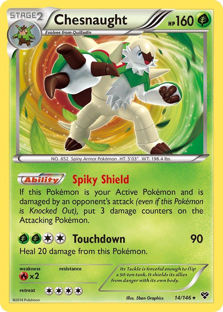 Chesnaught (14/146) (Cosmos Holo) (Blister Exclusive) [XY: Base Set] | Amazing Games TCG