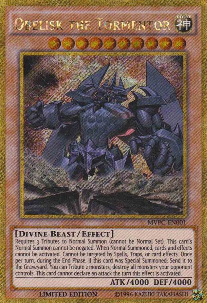 Obelisk the Tormentor [MVPC-EN001] Gold Secret Rare | Amazing Games TCG