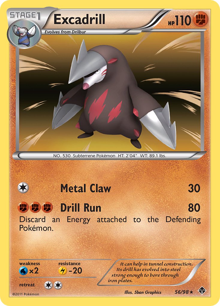 Excadrill (56/98) (Cosmos Holo) (Blister Exclusive) [Black & White: Emerging Powers] | Amazing Games TCG