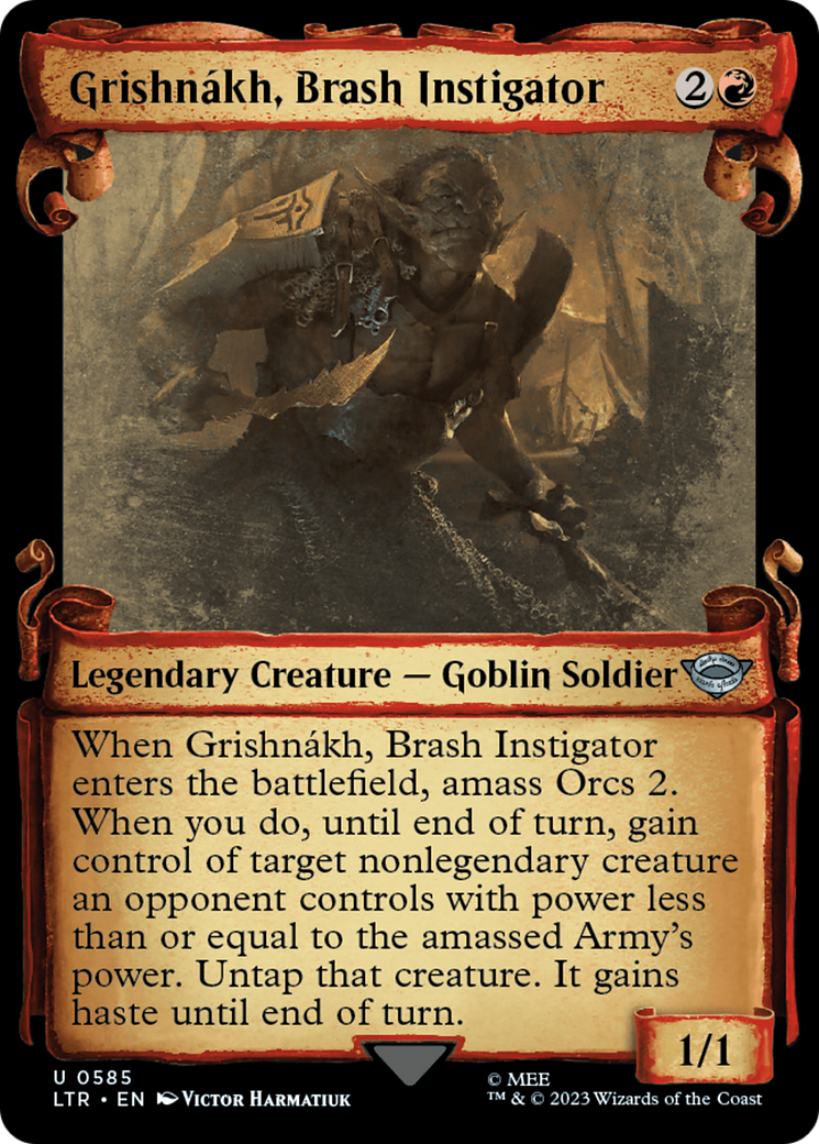 Grishnakh, Brash Instigator [The Lord of the Rings: Tales of Middle-Earth Showcase Scrolls] | Amazing Games TCG