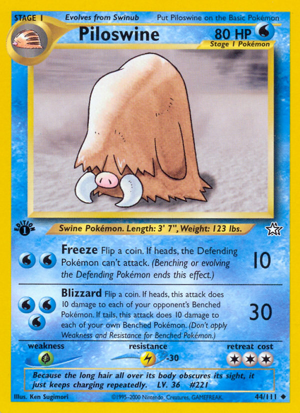 Piloswine (44/111) [Neo Genesis 1st Edition] | Amazing Games TCG