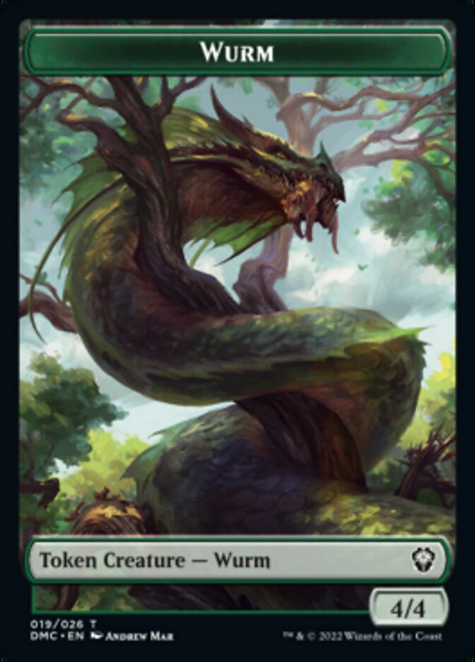 Soldier // Wurm Double-sided Token [Dominaria United Tokens] | Amazing Games TCG