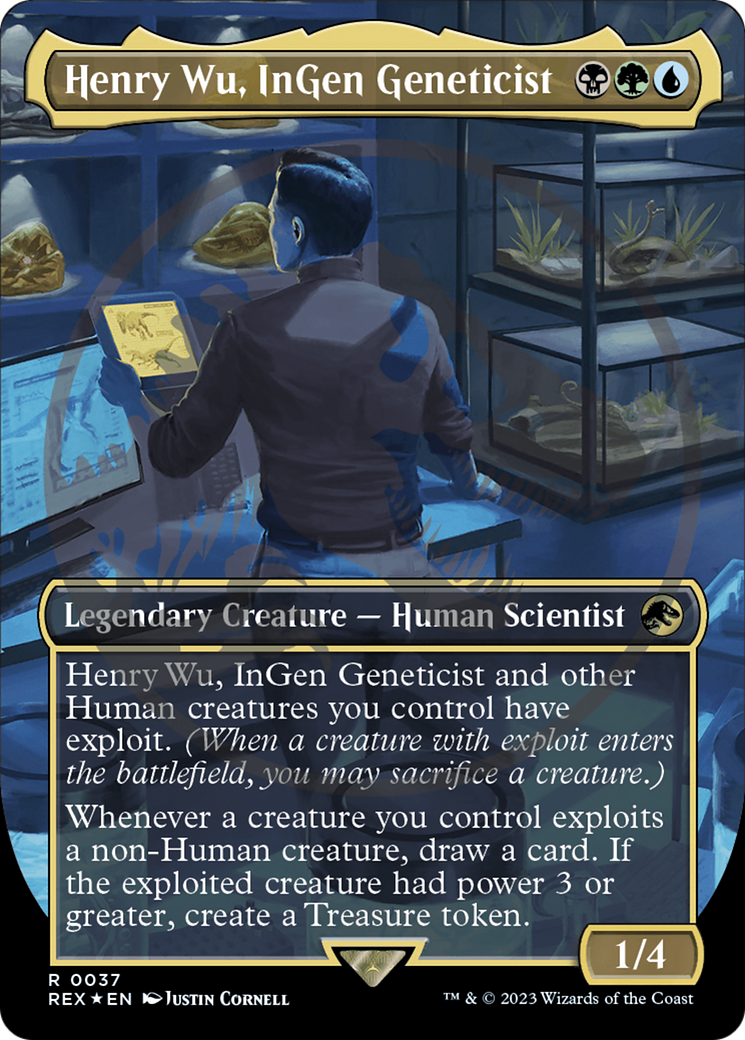 Henry Wu, InGen Geneticist Emblem (Borderless) [Jurassic World Collection Tokens] | Amazing Games TCG