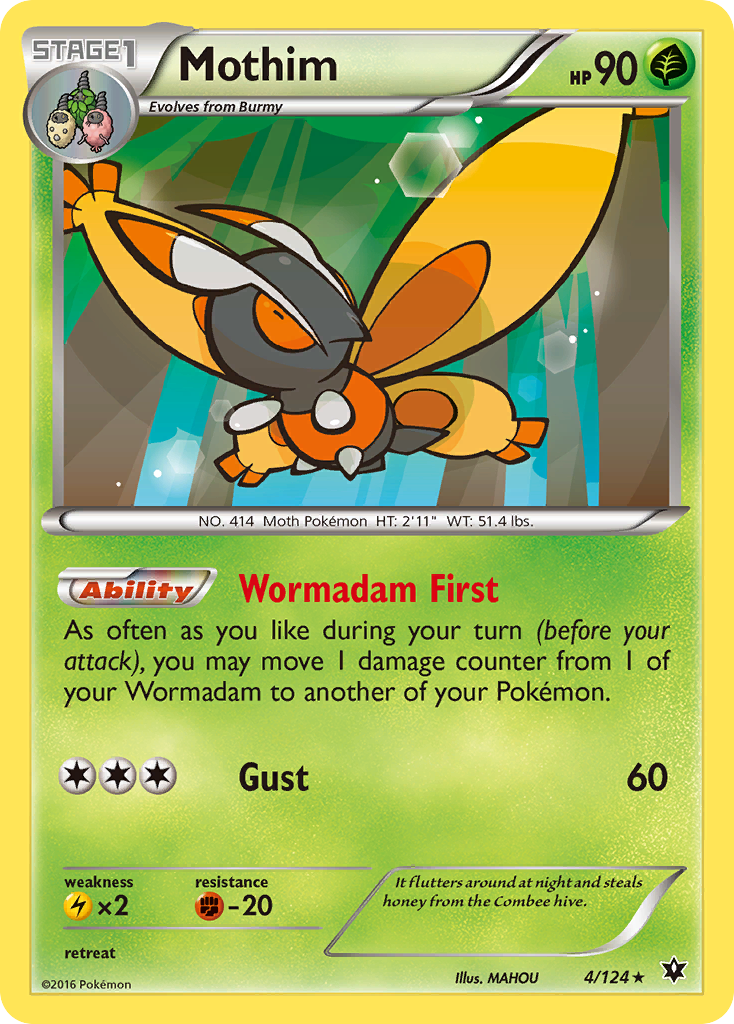 Mothim (4/124) [XY: Fates Collide] | Amazing Games TCG