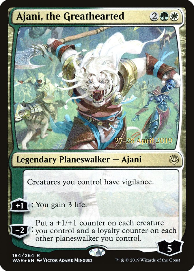 Ajani, the Greathearted  [War of the Spark Prerelease Promos] | Amazing Games TCG