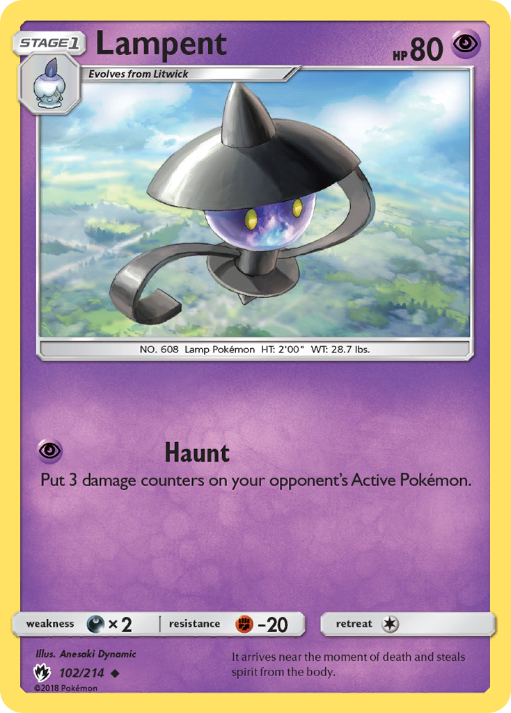 Lampent (102/214) [Sun & Moon: Lost Thunder] | Amazing Games TCG