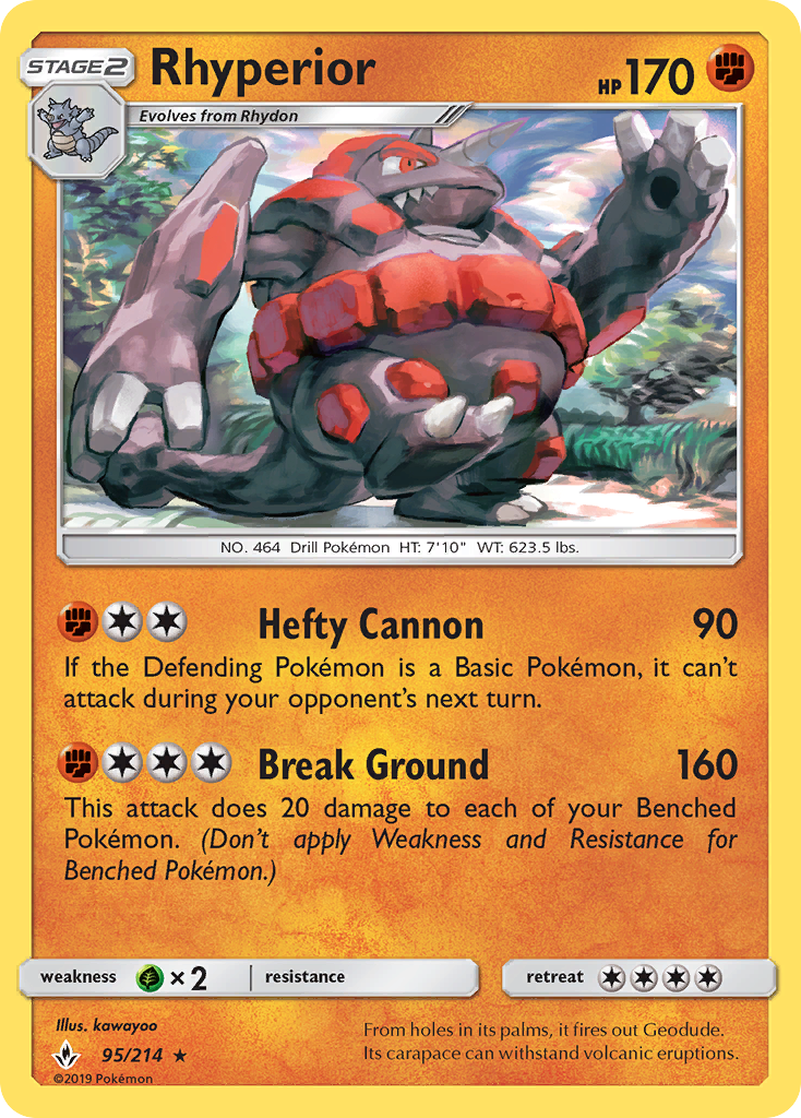 Rhyperior (95/214) [Sun & Moon: Unbroken Bonds] | Amazing Games TCG