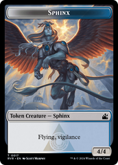 Spirit (0018) // Sphinx Double-Sided Token [Ravnica Remastered Tokens] | Amazing Games TCG