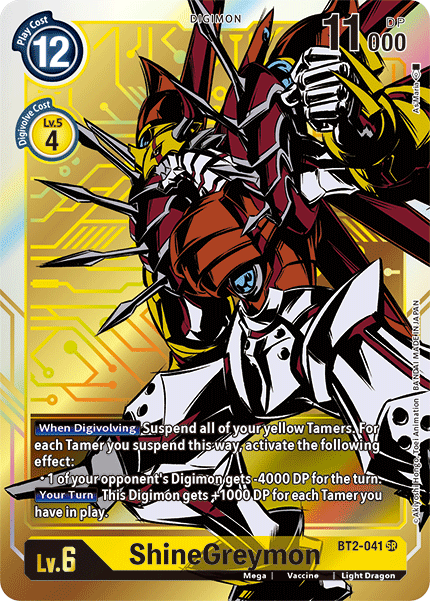 ShineGreymon [BT2-041] (Alternate Art) [Release Special Booster Ver.1.5] | Amazing Games TCG