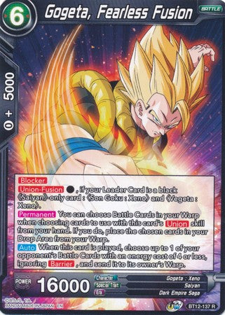 Gogeta, Fearless Fusion (BT12-137) [Vicious Rejuvenation] | Amazing Games TCG