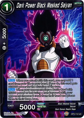 Dark Power Black Masked Saiyan (BT5-112) [Miraculous Revival] | Amazing Games TCG