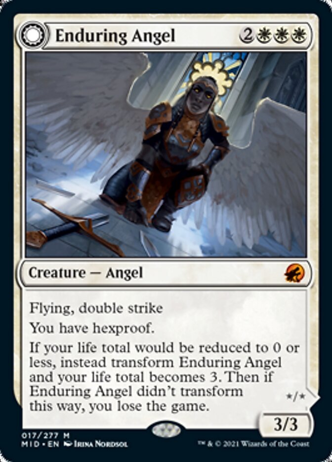 Enduring Angel // Angelic Enforcer [Innistrad: Midnight Hunt] | Amazing Games TCG