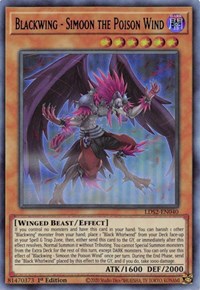 Blackwing - Simoon the Poison Wind (Blue) [LDS2-EN040] Ultra Rare | Amazing Games TCG