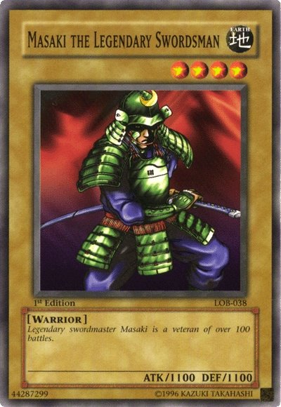 Masaki the Legendary Swordsman [LOB-038] Common | Amazing Games TCG