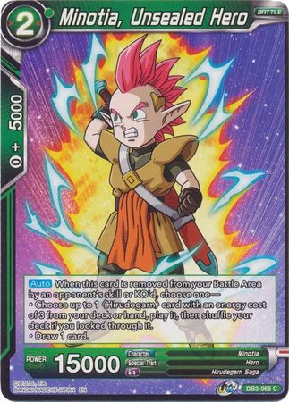 Minotia, Unsealed Hero (DB3-068) [Giant Force] | Amazing Games TCG