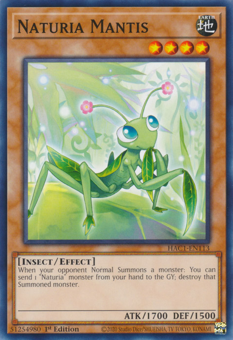 Naturia Mantis [HAC1-EN113] Common | Amazing Games TCG