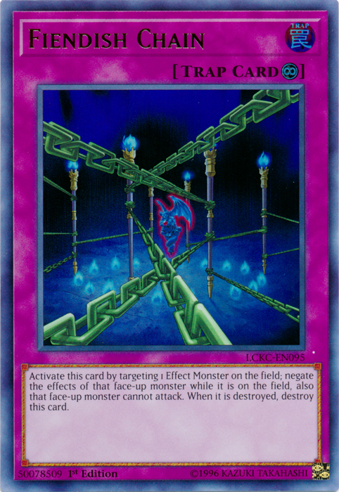 Fiendish Chain [LCKC-EN095] Ultra Rare | Amazing Games TCG