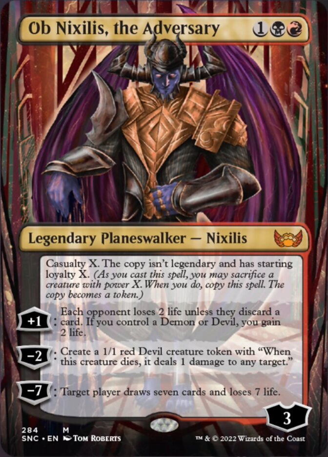 Ob Nixilis, the Adversary (Borderless) [Streets of New Capenna] | Amazing Games TCG