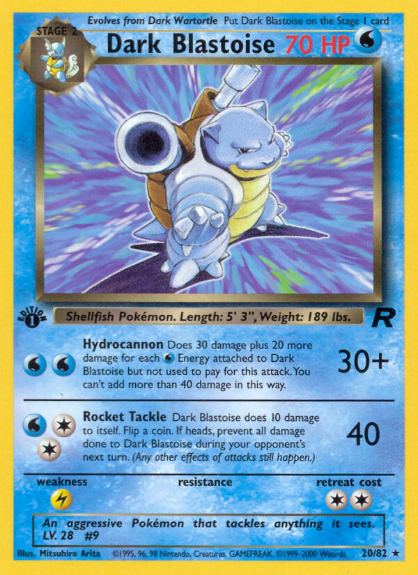 Dark Blastoise (20/82) [Team Rocket 1st Edition] | Amazing Games TCG