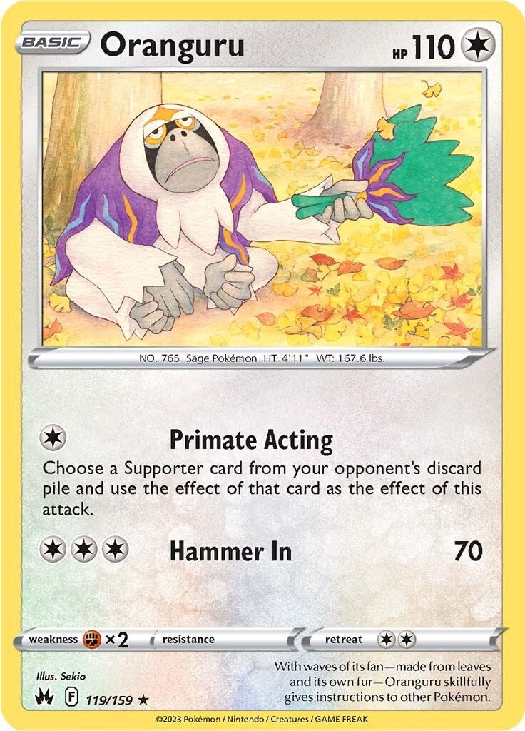 Oranguru (119/159) [Sword & Shield: Crown Zenith] | Amazing Games TCG