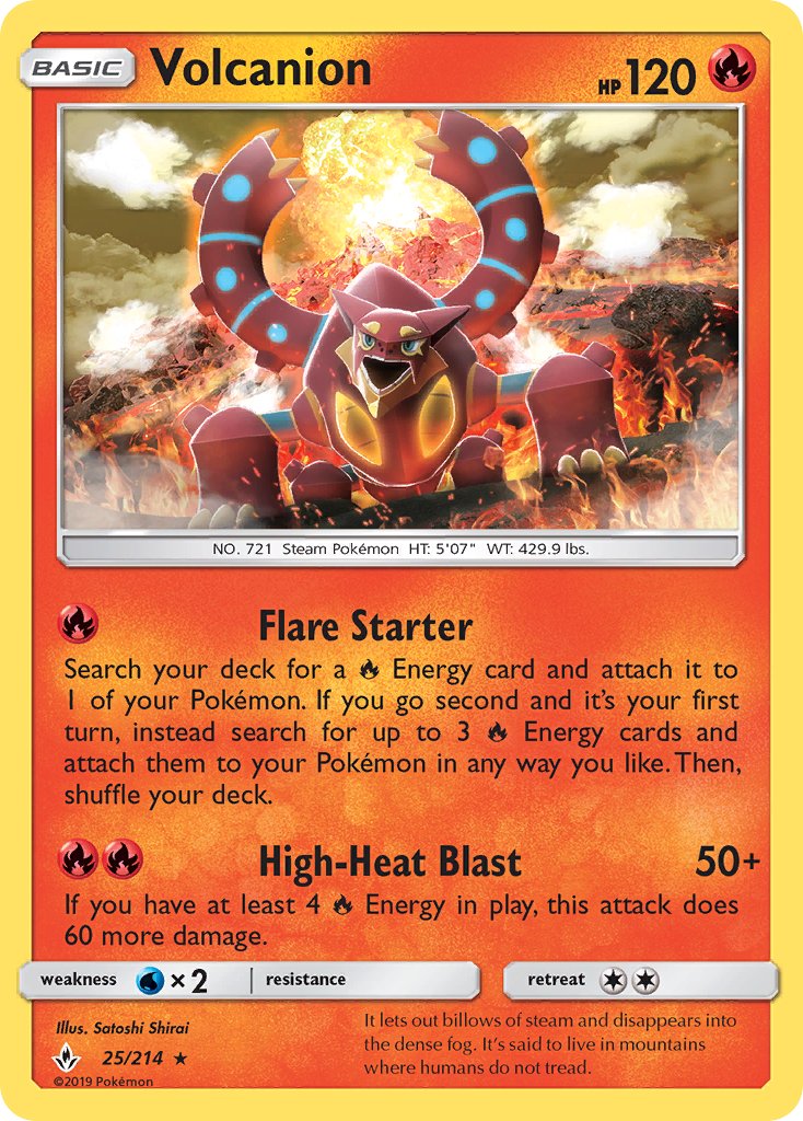 Volcanion (25/214) (Theme Deck Exclusive) [Sun & Moon: Unbroken Bonds] | Amazing Games TCG