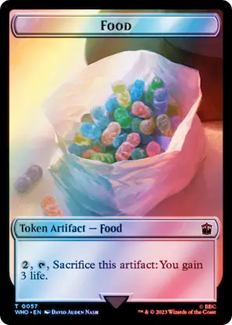 Dalek // Food (0057) Double-Sided Token (Surge Foil) [Doctor Who Tokens] | Amazing Games TCG