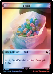 Horse // Food (0057) Double-Sided Token (Surge Foil) [Doctor Who Tokens] | Amazing Games TCG