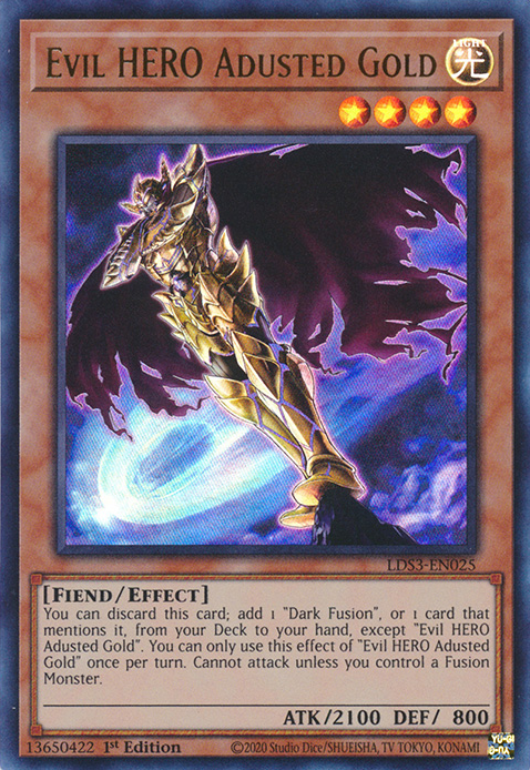 Evil HERO Adusted Gold [LDS3-EN025] Ultra Rare | Amazing Games TCG