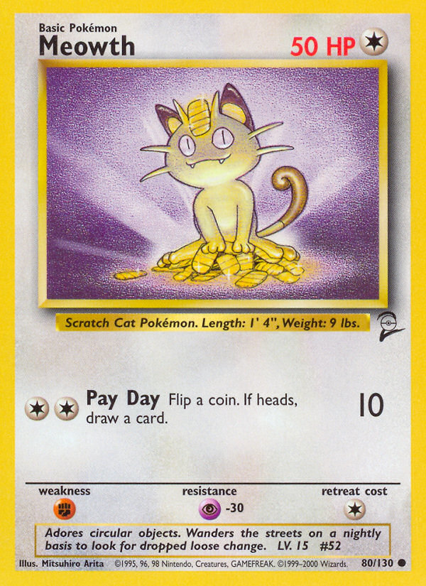 Meowth (80/130) [Base Set 2] | Amazing Games TCG